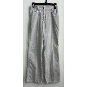 Olsen Europe Mona Corduroy Pants Women's Taupe Gray Straight Leg Size 8 29x31